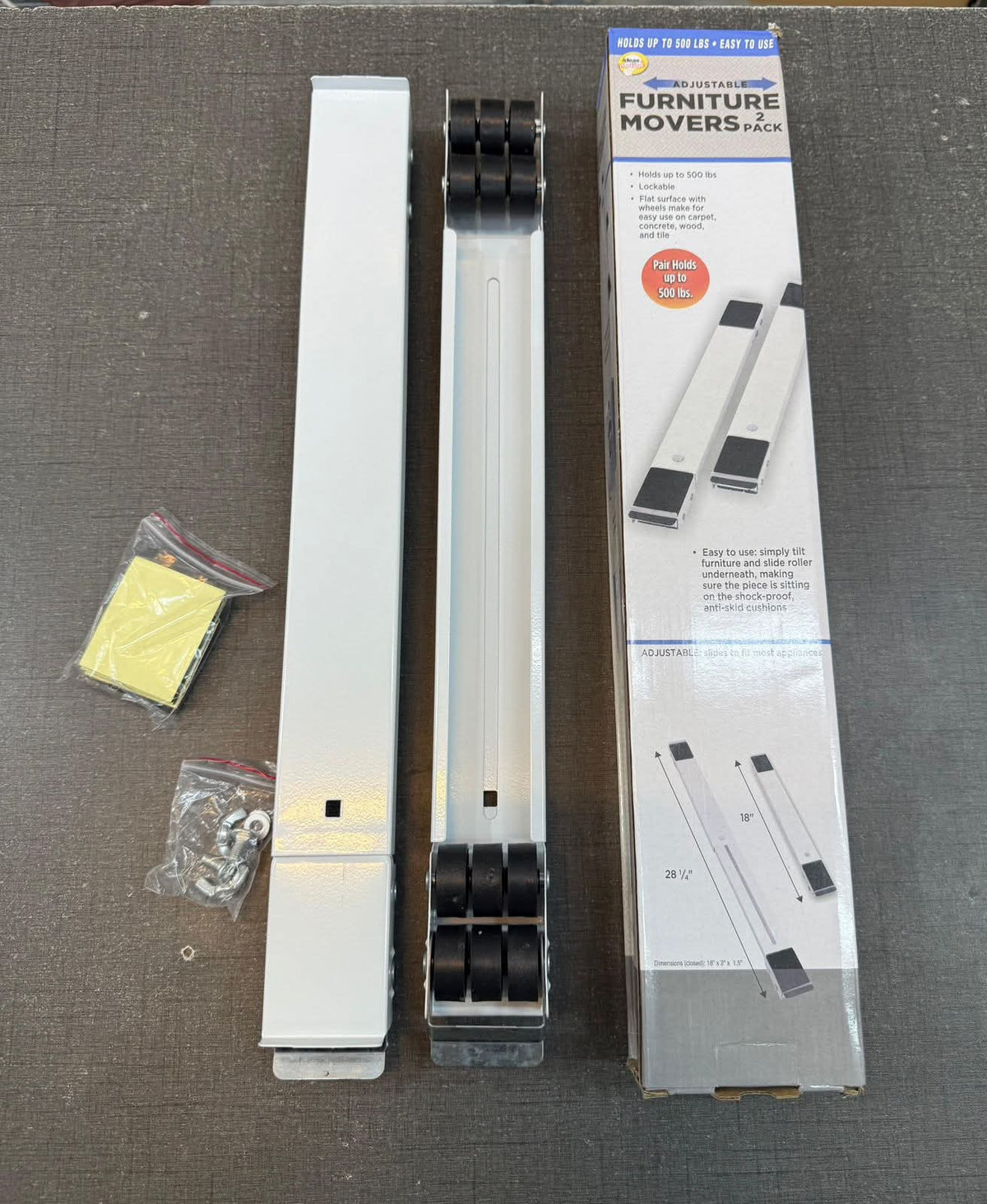 Adjustable Furniture Movers – Heavy Duty 2-Pack | Move Sofa, Fridge & Washing Machine Easily